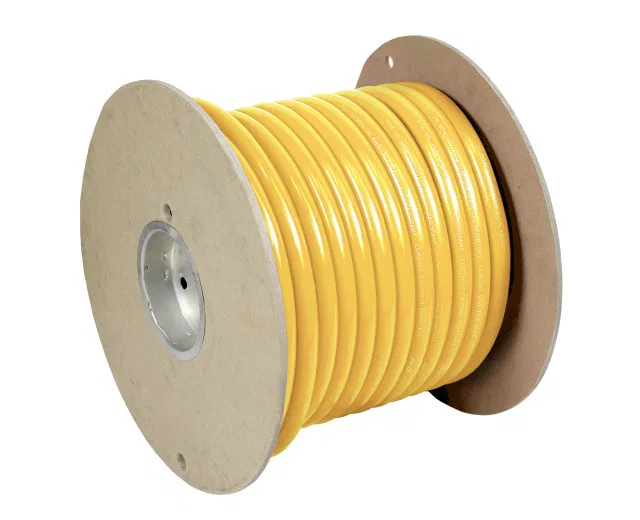 WUL4/0YL-100 – PACER Battery Cable, Yellow Negative 4/0 Gauge 600 Volts Tinned Copper Conductor/ PVC Insulation 100 F...